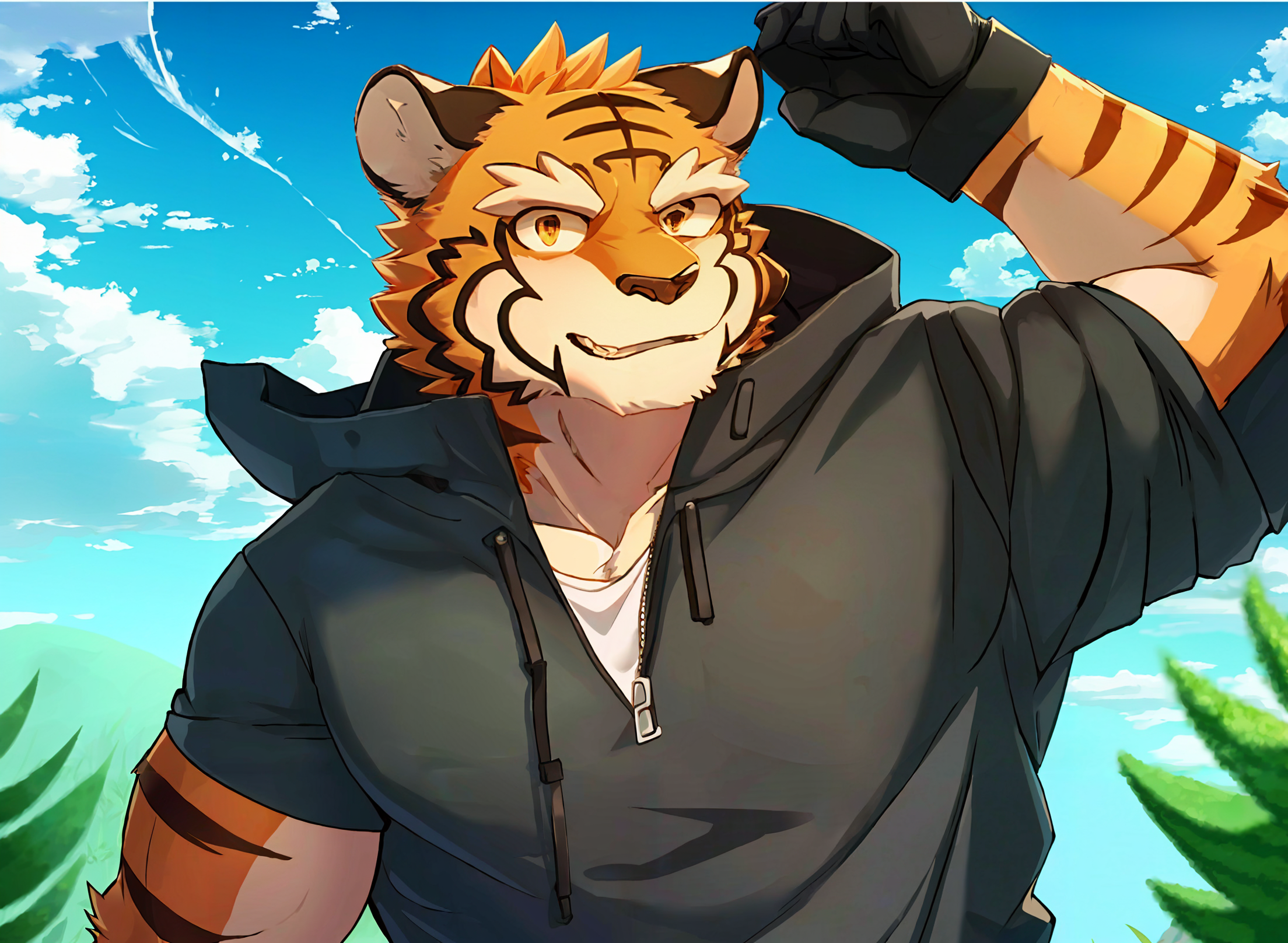 01250-2957558385-bara, furry, furry_male,male focus,muscular male, orange eyes,tiger furry,tiger ears, 1boy, solo,looking at viewer, ,grant,_Outd.png